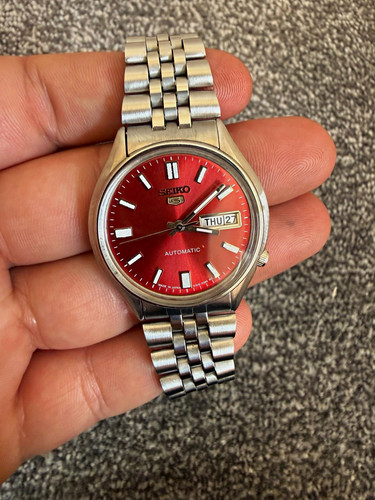 Seiko automatic sunburst red - automatic,
