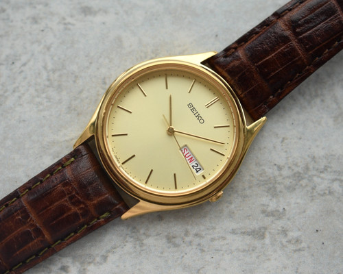 Seiko men watch gold - men's,